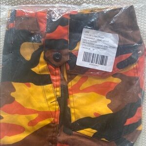 Vintage Orange Camo Pants Colorful Camouflage Pants